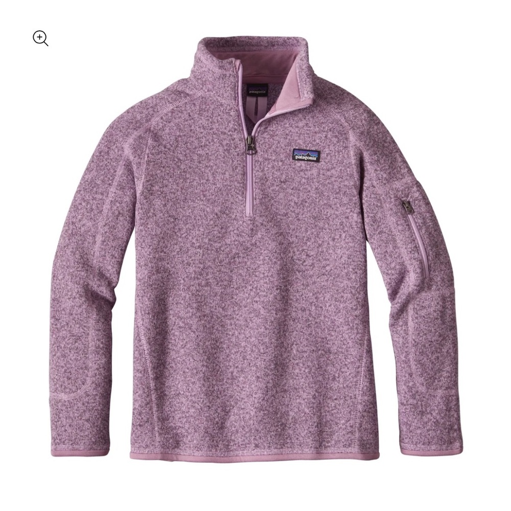PATAGONIA BETTER SWEATER 1/4 Zip Fleece Jacket Style 65695 Dragon Purple Girls M